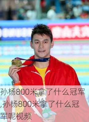 孙杨800米拿了什么冠军,孙杨800米拿了什么冠军呢视频