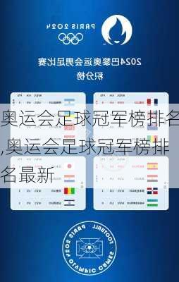 奥运会足球冠军榜排名,奥运会足球冠军榜排名最新