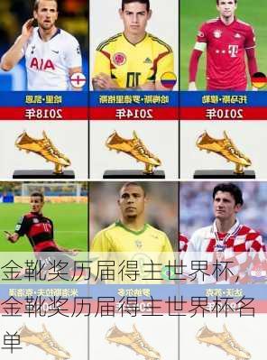 金靴奖历届得主世界杯,金靴奖历届得主世界杯名单