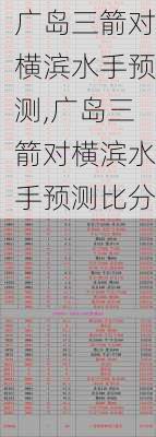 广岛三箭对横滨水手预测,广岛三箭对横滨水手预测比分