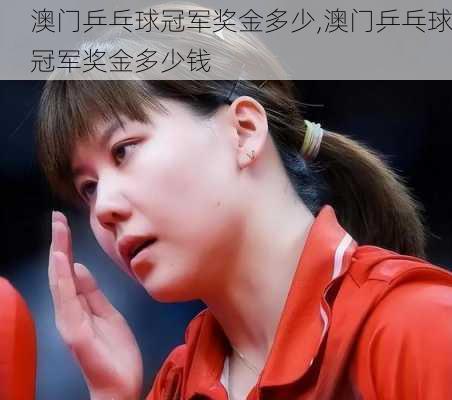 澳门乒乓球冠军奖金多少,澳门乒乓球冠军奖金多少钱