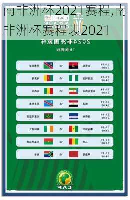 南非洲杯2021赛程,南非洲杯赛程表2021