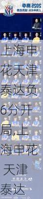 上海申花天津泰达负6分开局,上海申花 天津泰达