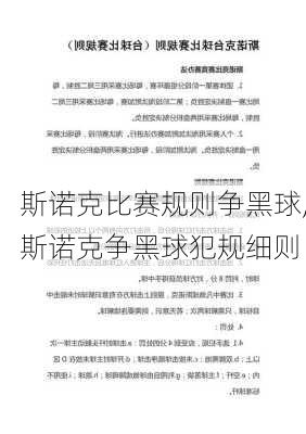 斯诺克比赛规则争黑球,斯诺克争黑球犯规细则