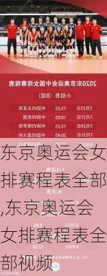 东京奥运会女排赛程表全部,东京奥运会女排赛程表全部视频