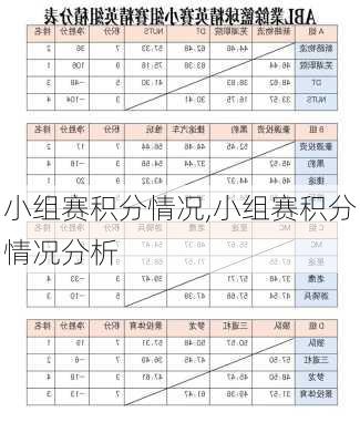 小组赛积分情况,小组赛积分情况分析