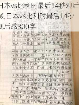 日本vs比利时最后14秒观后感,日本vs比利时最后14秒观后感300字