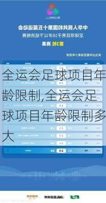 全运会足球项目年龄限制,全运会足球项目年龄限制多大