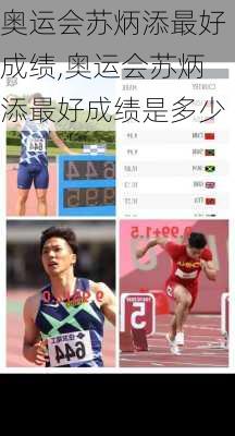 奥运会苏炳添最好成绩,奥运会苏炳添最好成绩是多少