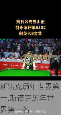 斯诺克历年世界第一,斯诺克历年世界第一名