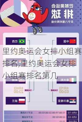 里约奥运会女排小组赛排名,里约奥运会女排小组赛排名第几