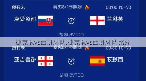 捷克队vs西班牙队,捷克队vs西班牙队比分