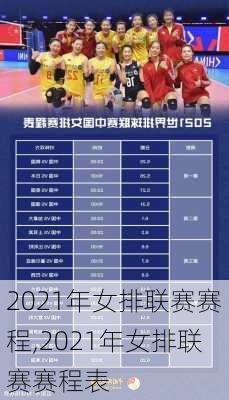 2021年女排联赛赛程,2021年女排联赛赛程表