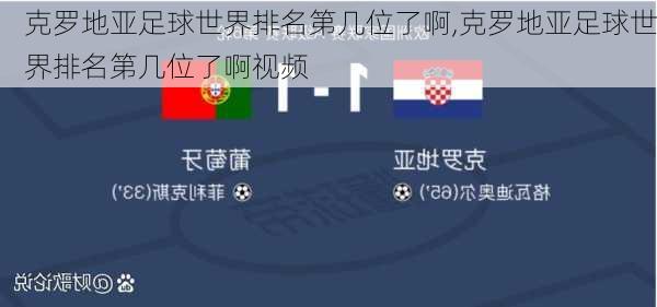 克罗地亚足球世界排名第几位了啊,克罗地亚足球世界排名第几位了啊视频