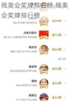 残奥会奖牌排名榜,残奥会奖牌排行榜