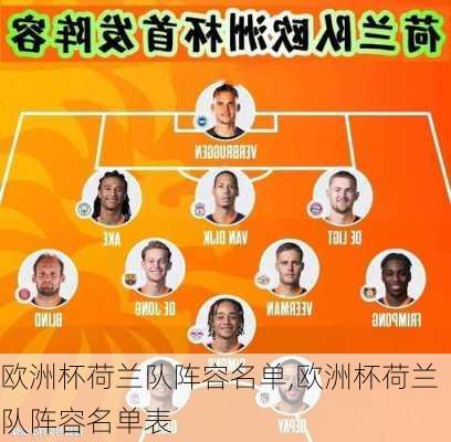 欧洲杯荷兰队阵容名单,欧洲杯荷兰队阵容名单表