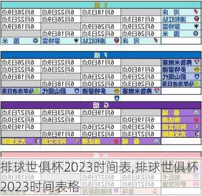 排球世俱杯2023时间表,排球世俱杯2023时间表格