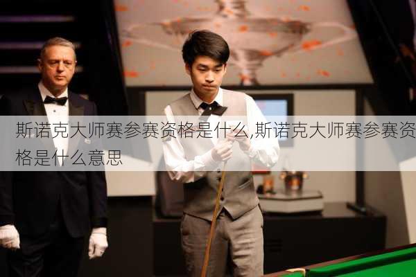 斯诺克大师赛参赛资格是什么,斯诺克大师赛参赛资格是什么意思