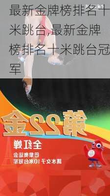 最新金牌榜排名十米跳台,最新金牌榜排名十米跳台冠军