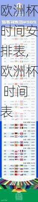 欧洲杯时间安排表,欧洲杯 时间表