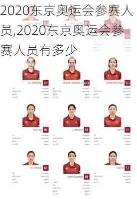 2020东京奥运会参赛人员,2020东京奥运会参赛人员有多少