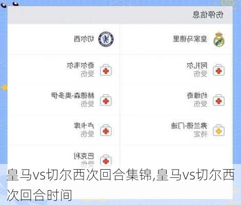 皇马vs切尔西次回合集锦,皇马vs切尔西次回合时间