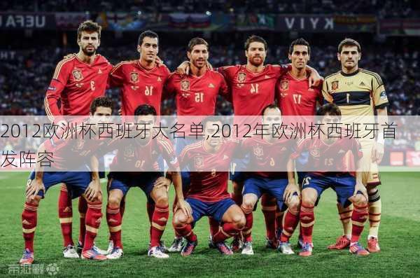 2012欧洲杯西班牙大名单,2012年欧洲杯西班牙首发阵容