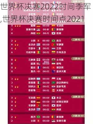 世界杯决赛2022时间季军,世界杯决赛时间点2021