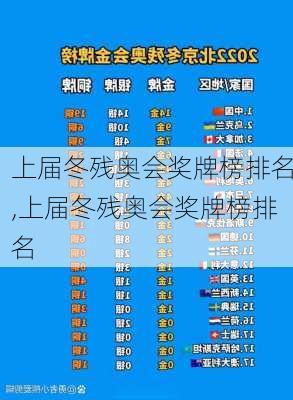 上届冬残奥会奖牌榜排名,上届冬残奥会奖牌榜排名
