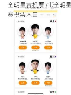 全明星赛投票lol,全明星赛投票入口