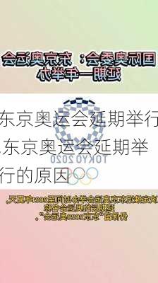 东京奥运会延期举行,东京奥运会延期举行的原因