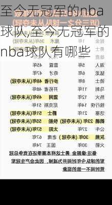 至今无冠军的nba球队,至今无冠军的nba球队有哪些