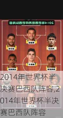2014年世界杯半决赛巴西队阵容,2014年世界杯半决赛巴西队阵容