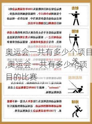 奥运会一共有多少个项目,奥运会一共有多少个项目的比赛