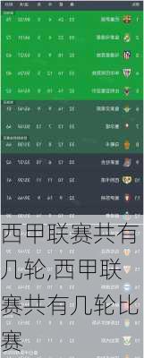 西甲联赛共有几轮,西甲联赛共有几轮比赛