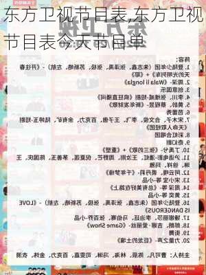 东方卫视节目表,东方卫视节目表今天节目单