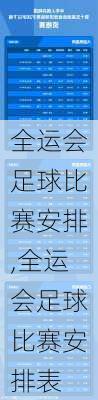 全运会足球比赛安排,全运会足球比赛安排表