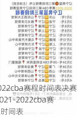 2022cba赛程时间表决赛,2021-2022cba赛程时间表