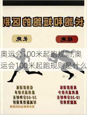 奥运会100米起跑规则,奥运会100米起跑规则是什么