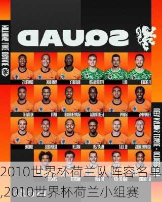 2010世界杯荷兰队阵容名单,2010世界杯荷兰小组赛
