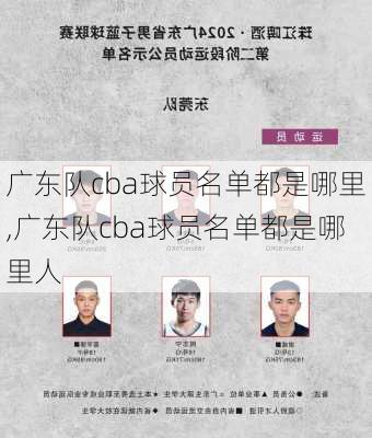广东队cba球员名单都是哪里,广东队cba球员名单都是哪里人