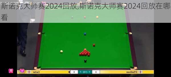 斯诺克大师赛2024回放,斯诺克大师赛2024回放在哪看