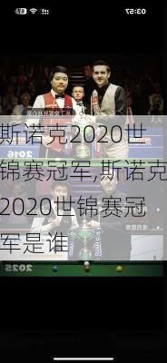 斯诺克2020世锦赛冠军,斯诺克2020世锦赛冠军是谁