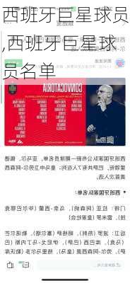 西班牙巨星球员,西班牙巨星球员名单