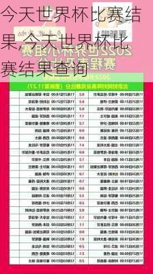 今天世界杯比赛结果,今天世界杯比赛结果查询
