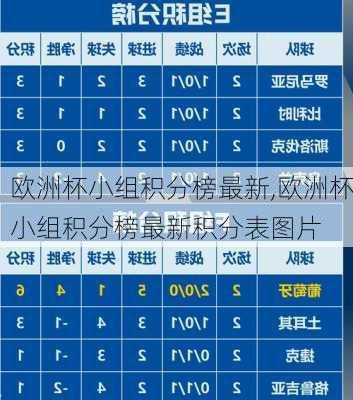 欧洲杯小组积分榜最新,欧洲杯小组积分榜最新积分表图片