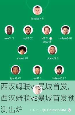 西汉姆联vs曼城首发,西汉姆联vs曼城首发预测出炉