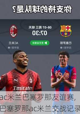ac米兰巴塞罗那友谊赛,巴塞罗那ac米兰交战记录