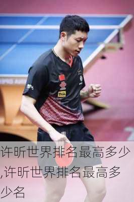 许昕世界排名最高多少,许昕世界排名最高多少名