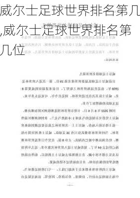 威尔士足球世界排名第几,威尔士足球世界排名第几位